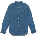 ラルフローレン 衣類 メンズ レディース キッズ シャツ M(10-12) コットン ブルー CORE REPLEN 323713843001MBL RALPH LAUREN