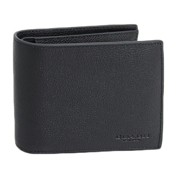 コーチ 財布 メンズ 二つ折り財布 アウトレット レザー ブラック 3 IN 1 SPORT CALF CR911BLK COACH