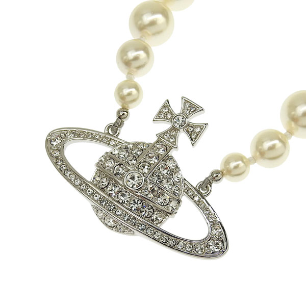 Other - ヴィヴィアンウエストウッド アクセサリー レディース ネックレス プラチナム ONE ROW PEARL BAS RELIEF 6301010602P104 VIVIENNE WESTWOOD