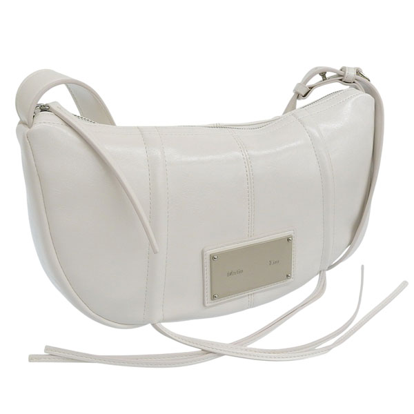 乐天商城 - マーティンキム バッグ レディース ショルダーバッグ ホワイト HALF SHIRRING RIBBON ROUND BAG MK2500BG002VIV Matin Kim