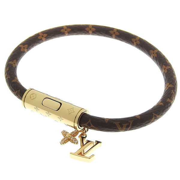ルイヴィトンのブレスレット（レディース） ルイヴィトン アクセサリー レディース ブレスレット ブラウン ブレスレット LV プッシュ M1035F LOUIS VUITTON