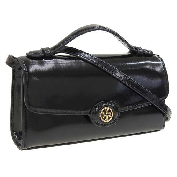 Rakuten - トリーバーチ バッグ レディース ショルダーバッグ レザー ブラック ROBINSON SPAZZOLATO TOP HANDLE CHAIN WALLET 164994-001 TORY BURCH
