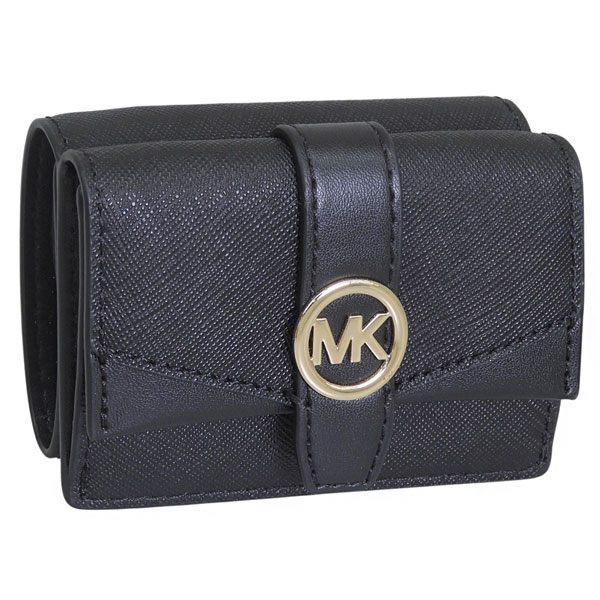 Rakuten - マイケルコース 財布 レディース 三つ折り財布 アウトレット レザー ブラック D35F5GGRD0L-001 MICHAEL KORS