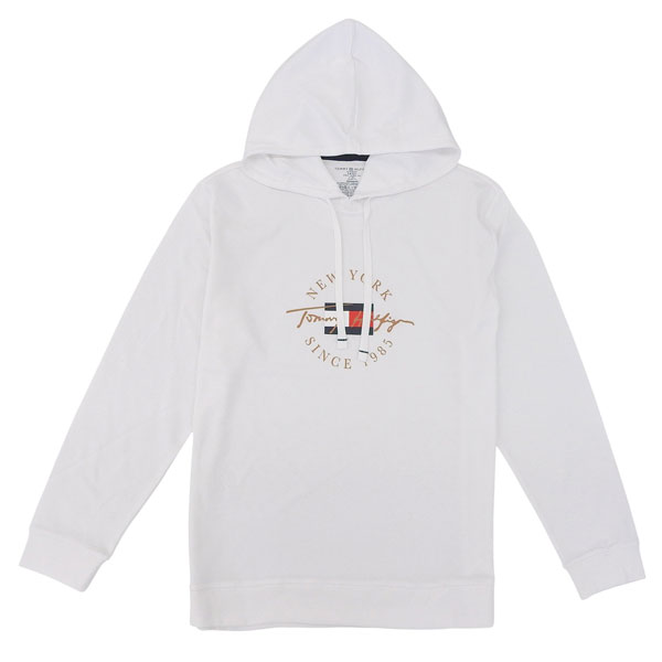 乐天商城 - トミーヒルフィガー 衣類 メンズ フーディーパーカー S コットン ホワイト TH09T4502100S TOMMY HILFIGER