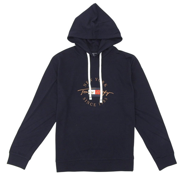 乐天商城 - トミーヒルフィガー 衣類 メンズ フーディーパーカー M コットン ネイビー TH09T4502411M TOMMY HILFIGER