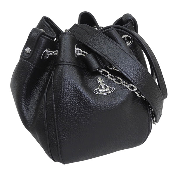 ヴィヴィアンウエストウッド バッグ レディース 2WAY ショルダーバッグ ハンドバッグ ブラック CHRISSY SMALL BUCKET BAG 43020016S000DN403 VIVIENNE WESTWOOD