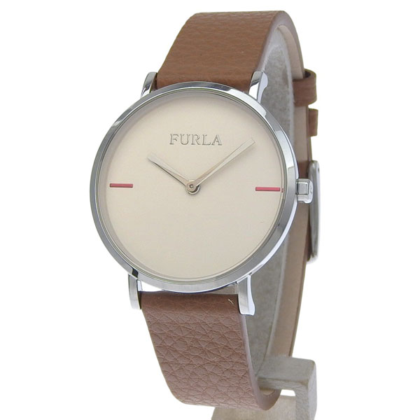 Rakuten - フルラ 小物 レディース 腕時計 SS×レザー ブラウン GIADA 33mm 2H PINK DIAL BROWN R4251108525 FURLA