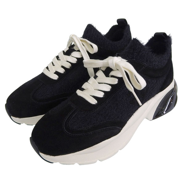 Rakuten - トリーバーチ 靴 レディース スニーカー アウトレット 24.5cm ブラック GOOD LUCK MOHAIR TRAINER 148597-006245 TORY BURCH