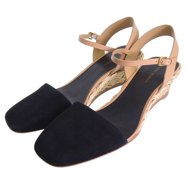 Rakuten - トリーバーチ 靴 レディース サンダル アウトレット 24cm スエード ブラック CLOSED TOE MID ESPADRILLE 150763-00624 TORY BURCH