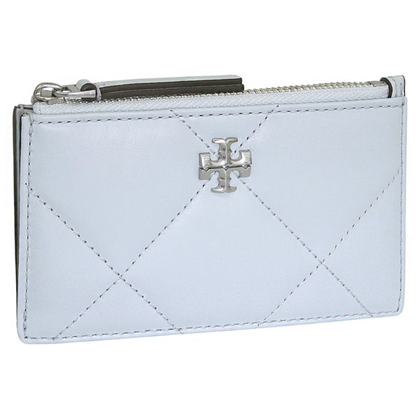 Rakuten - トリーバーチ 小物 レディース カードケース レザー ブルー KIRA DIAMOND QUILT ZIP 158629-400 TORY BURCH