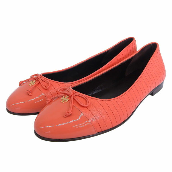 トリーバーチ 靴 レディース パンプス アウトレット 23cm レザー コーラル CAP-TOE QUILTED BALLET 159062-65023 TORY BURCH