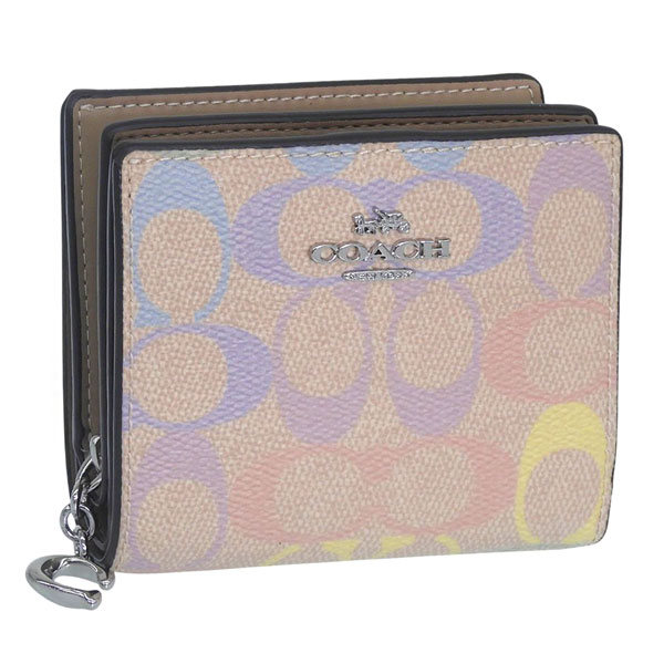 Rakuten - コーチ 財布 レディース 二つ折り財布 アウトレット ベージュマルチ SNAP WLT RNBW SIG CDD11SVSAS COACH