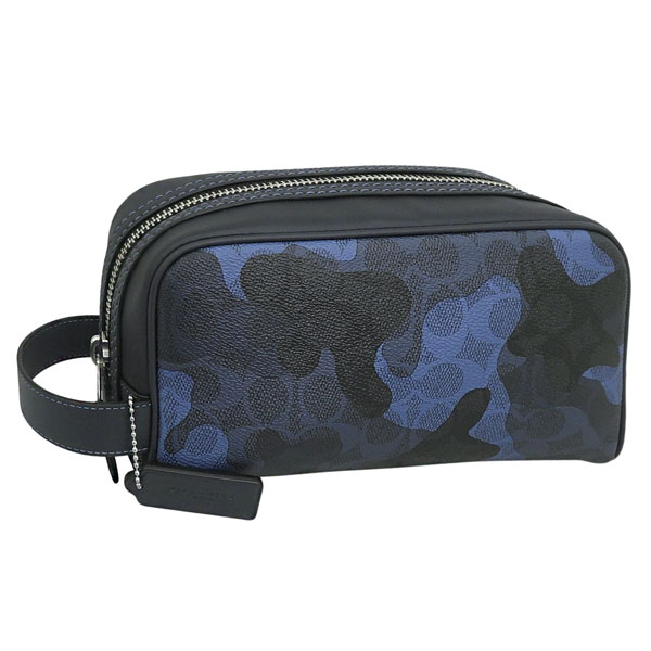乐天商城 - コーチ バッグ メンズ セカンドバッグ アウトレット ブルーマルチ SM TRAVEL KIT CAMO CX879SVBLM COACH