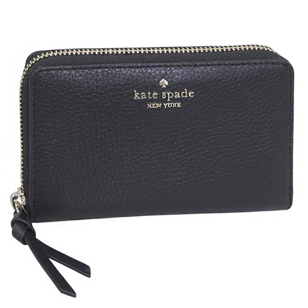 Rakuten - ケイトスペード 財布 レディース 二つ折り財布 アウトレット レザー ブラック KNOTT MED WALLET KN730-001 KATE SPADE