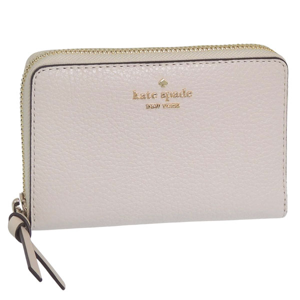 Rakuten - ケイトスペード 財布 レディース 二つ折り財布 アウトレット レザー ベージュ KNOTT MED WALLET KN730-651 KATE SPADE