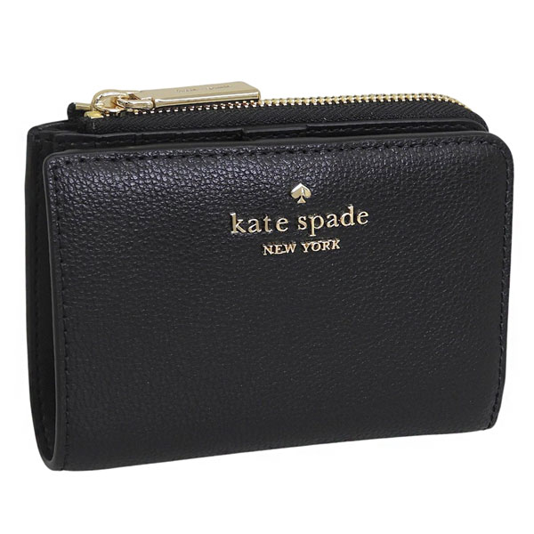 乐天商城 - ケイトスペード 財布 レディース 二つ折り財布 アウトレット レザー ブラック WALLETS SM LZIP WAL KN764-001 KATE SPADE