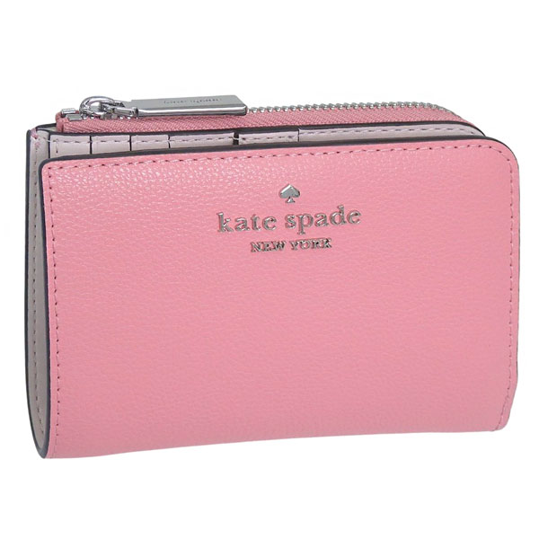 Rakuten - ケイトスペード 財布 レディース 二つ折り財布 アウトレット レザー ピンク WALLETS SM LZIP WAL KN764-650 KATE SPADE