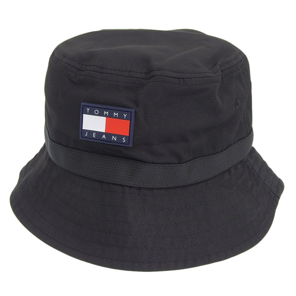 トミーヒルフィガー 帽子 メンズ レディース ハット S-M ブラック AM T JM URBAN TECH BUCKET HAT 69J6858-BEIBKM TOMMY HILFIGER
