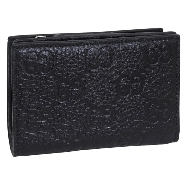 乐天商城 - グッチ 財布 レディース 二つ折り財布 アウトレット レザー ブラック 815874AAEEM1000 GUCCI