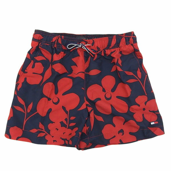 乐天商城 - トミーヒルフィガー 水着 メンズ ショットパッツ S レッドマルチ MEDIUM DRAWSTRING UM0UM01129630S TOMMY HILFIGER
