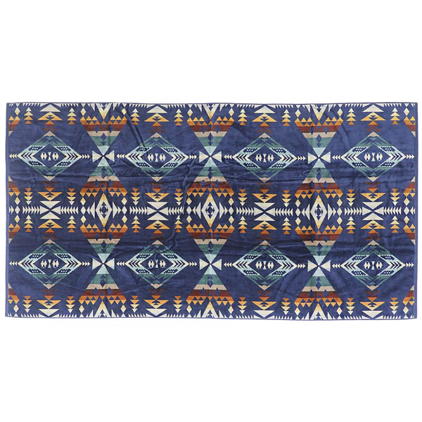 ペンドルトン アウトドア メンズ レディース ブランケット 101×177cm コットン ネイビーマルチ JACQUARD SPA TOWEL XB233-53590PEAK PENDLETON riverall-10301220 リヴェラール楽天市場店 パッケージ画像