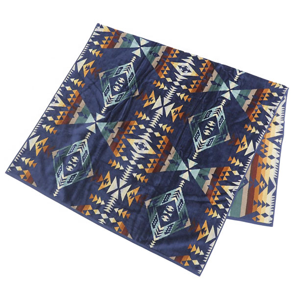 ペンドルトン アウトドア メンズ レディース ブランケット 101×177cm コットン ネイビーマルチ JACQUARD SPA TOWEL XB233-53590PEAK PENDLETON riverall-10301220 リヴェラール楽天市場店 サンプル画像2