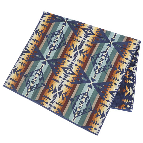 ペンドルトン アウトドア メンズ レディース ブランケット 101×177cm コットン ネイビーマルチ JACQUARD SPA TOWEL XB233-53590PEAK PENDLETON riverall-10301220 リヴェラール楽天市場店 サンプル画像3