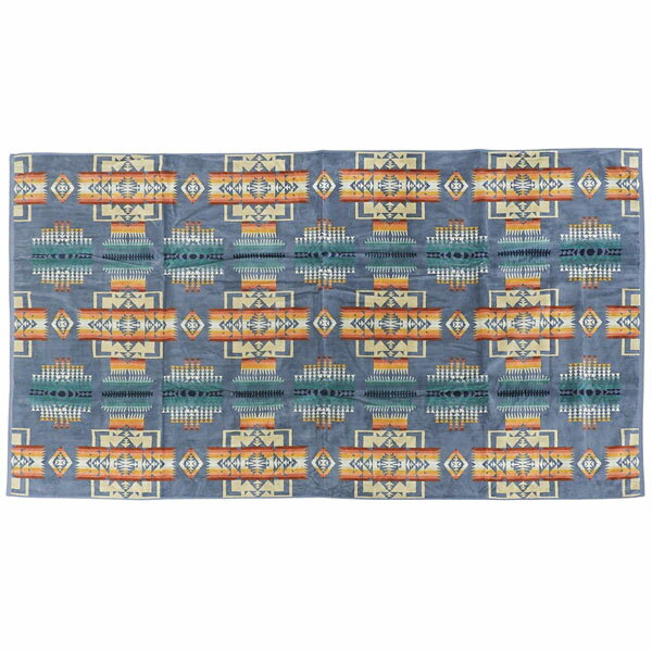 乐天商城 - ペンドルトン アウトドア メンズ レディース ブランケット 101×177cm コットン ブルーマルチ CHIEF JOSEPH SLATE JAQUARD BEACH TOWEL XB233-53803 PENDLETON