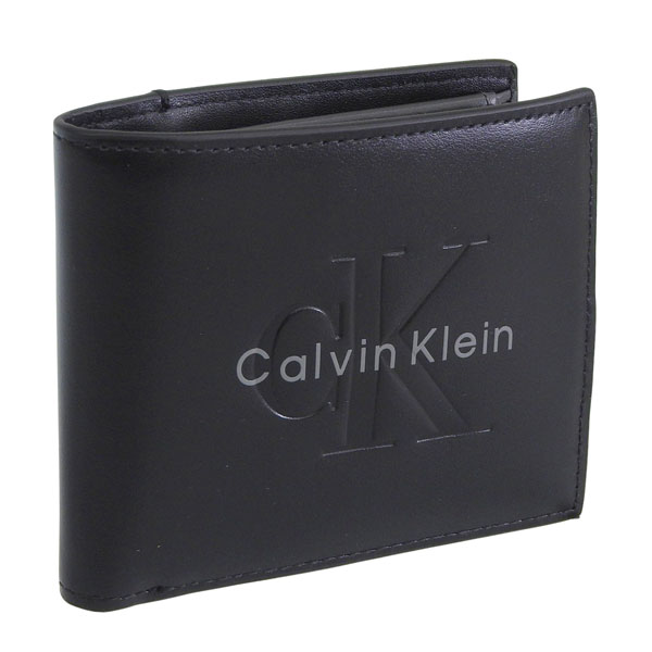 乐天商城 - カルバンクライン 財布 メンズ 二つ折り財布 アウトレット レザー ブラック BOLD BILLFOLD W/COIN 4D1156G-001 CALVIN KLEIN