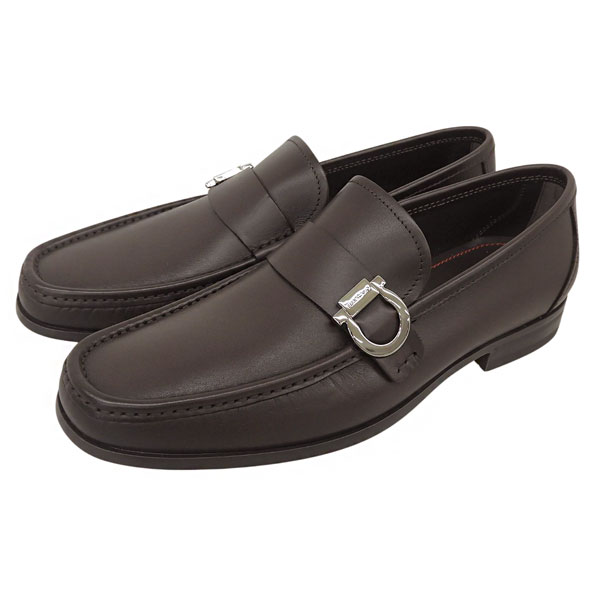 乐天商城 - フェラガモ 靴 メンズ ローファー 24.5cm レザー ブラウン CASPIAN 774252MORO245 FERRAGAMO