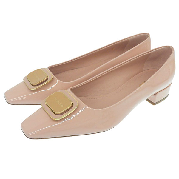 フェラガモ 靴 レディース ローファー パンプス 23.5cm パテントレザー ローズピンク VENERA 2.0cm 775260ROSE235 FERRAGAMO