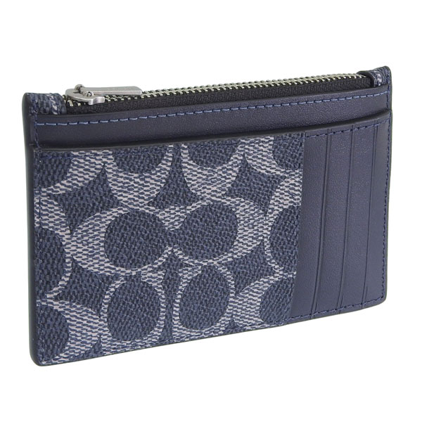 乐天商城 - コーチ 小物 レディース カードケース アウトレット デニム ZIP CARD CS SIG CV764SVDY7 COACH