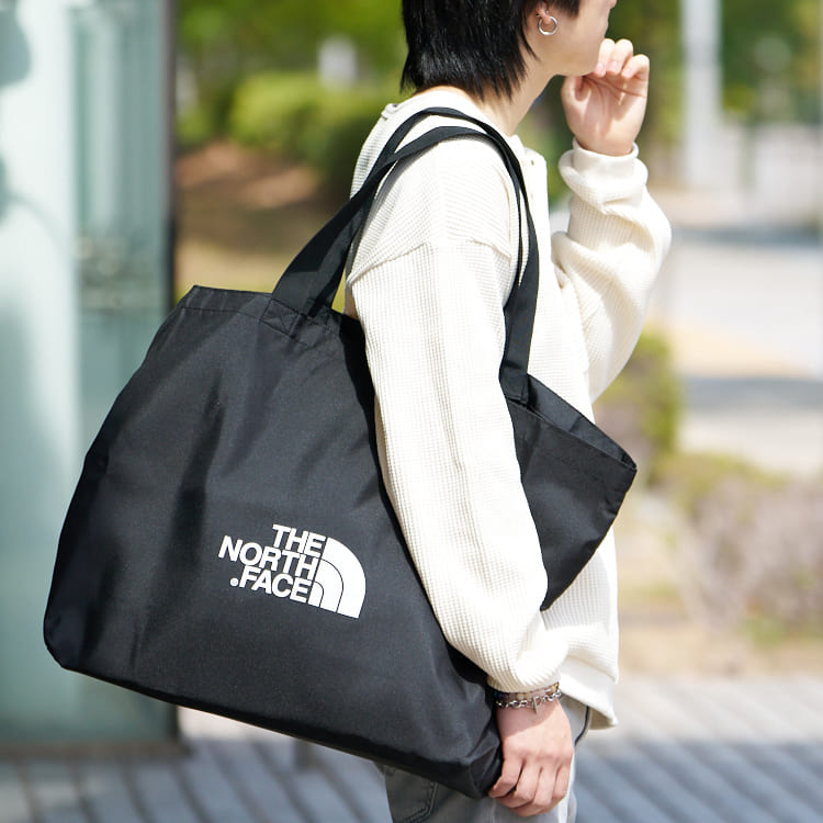 楽天スーパーセール ノースフェイス バッグ メンズ レディース トートバッグ ブラック THE SHOPPER BAG II L NN2PP81A-BLK THE NORTH FACE A4対応