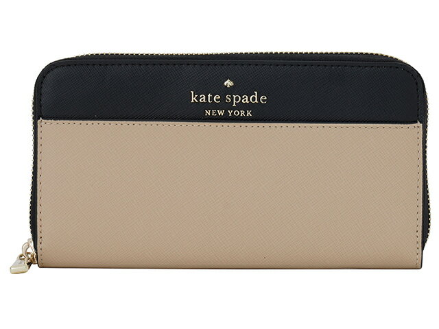 ケイトスペード 財布 KATE SPADE ラウンドファスナー長財布 バイカラー アウトレット品 wlr00120-129 ベージュマルチ レザー 金具ゴールド 30日間返品保証 代引手数料無料 一粒万倍日 楽天スーパーセールのサムネイル