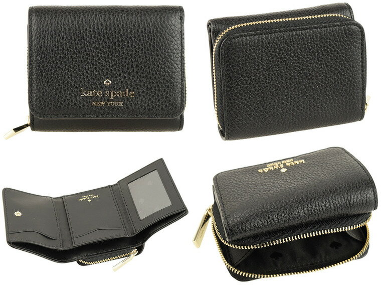 【10%OFFクーポン配布中】ケイトスペード KATE SPADE 三つ折り財布 アウトレット wlr00399-001 | サイフ 財布 ミニ ミニ財布 小さい 小さめ コンパクト カード入れ 小銭入れ 札入れ レディース オシャレ ブランド レザー 本革 送料無料 ファッション