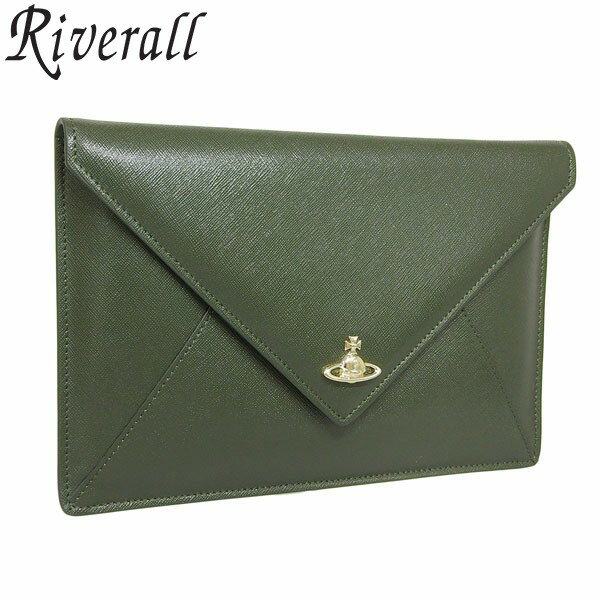 ヴィヴィアン・ウエストウッド VIVIENNE WESTWOOD VICTORIA ENVELOP クラッチバッグ バッグ レザー グリーン レディース 5204000840565m403 30日間返品保証 代引手数料無料