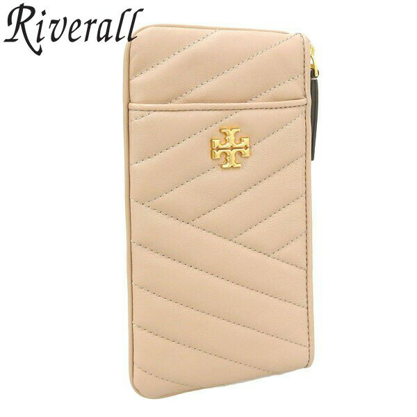 トリーバーチ 財布（レディース） トリーバーチ TORY BURCH KIRA CHEVRON PHONE WALLET 長財布 財布 レザー デヴォンサンド ベージュ系 レディース 75602-288 30日間返品保証 代引手数料無料 一粒万倍日