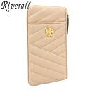 トリーバーチ 革財布 レディース トリーバーチ TORY BURCH KIRA CHEVRON PHONE WALLET 長財布 財布 レザー デヴォンサンド ベージュ系 レディース 75602-288 30日間返品保証 代引手数料無料 一粒万倍日