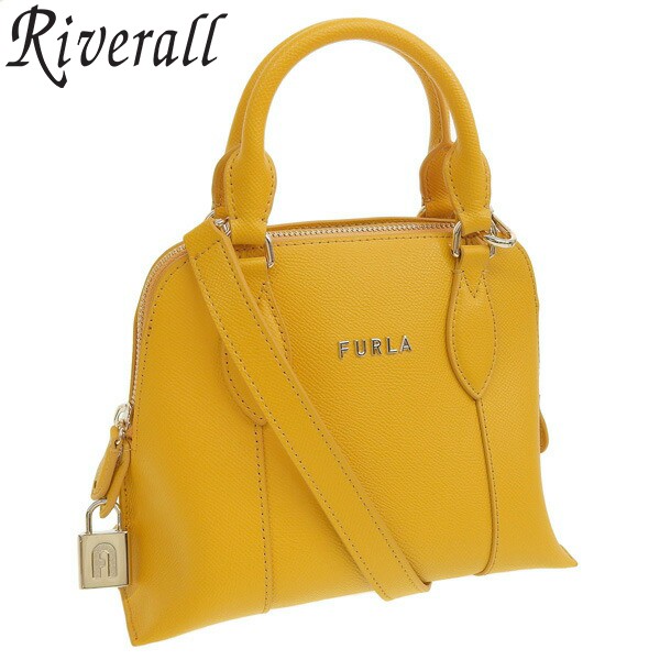 フルラ ショルダーバッグ（レディース） フルラ FURLA VITTORIA DOME ショルダーバッグ ハンドバッグ 2WAY バッグ レザー イエロー系 レディース vittoriadomes-poll アウトレット 30日間返品保証 代引手数料無料