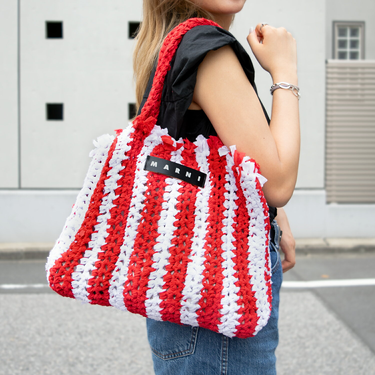 マルニ かわいいトートバッグ レディース マルニ バッグ レディース トートバッグ アウトレット ラズベリーレッド SHOPPING BAG SHMH0051A0STR60 MARNI 楽天スーパーセール