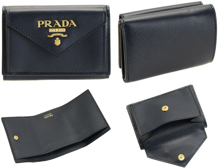 プラダ PRADA 三つ折り財布 1mh021same-balt-zz | ウォレット サイフ さいふ 財布 ブランド ミニ財布 コンパクト レディース かわいい 可愛い 使いやすい シンプル オシャレ おしゃれ ファッション