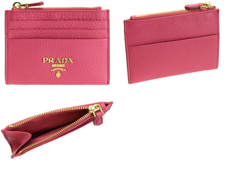 プラダ PRADA ショップ袋付き パスケース コインケース アウトレット 1mc026vigr-peon-zz | ICカード カード入れ ケース 小銭入れ コンパクト キャッシュレス オシャレ おしゃれ ブランド レディース 可愛い 薄型