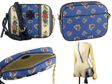 【全品5%OFFクーポン配布中】トリーバーチ TORYBURCH 斜めがけショルダーバッグ 花柄 チェーン MCGRAW FLORAL カメラバッグ 64449-431 | ショルダー バッグ かばん 鞄 肩掛け 斜め掛け 斜めがけ レディース 可愛い オシャレ ブランド レザー 母の日 早割