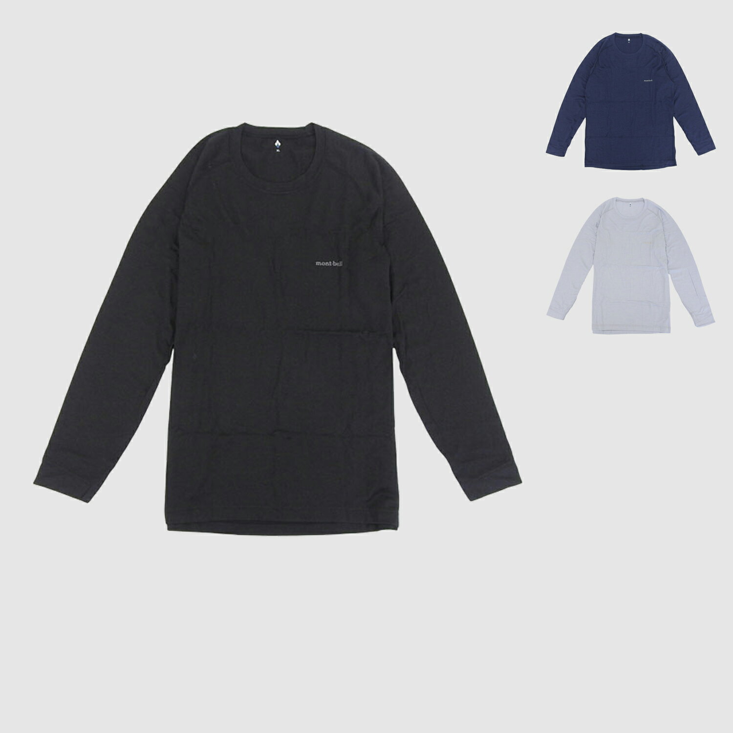 モンベル スーパーメリノウール M.W. ラウンドネックシャツ Men's 衣類 アンダーウエア ウール M.W.ラウンドネックシャツ メンズ 1107654 mont-bell