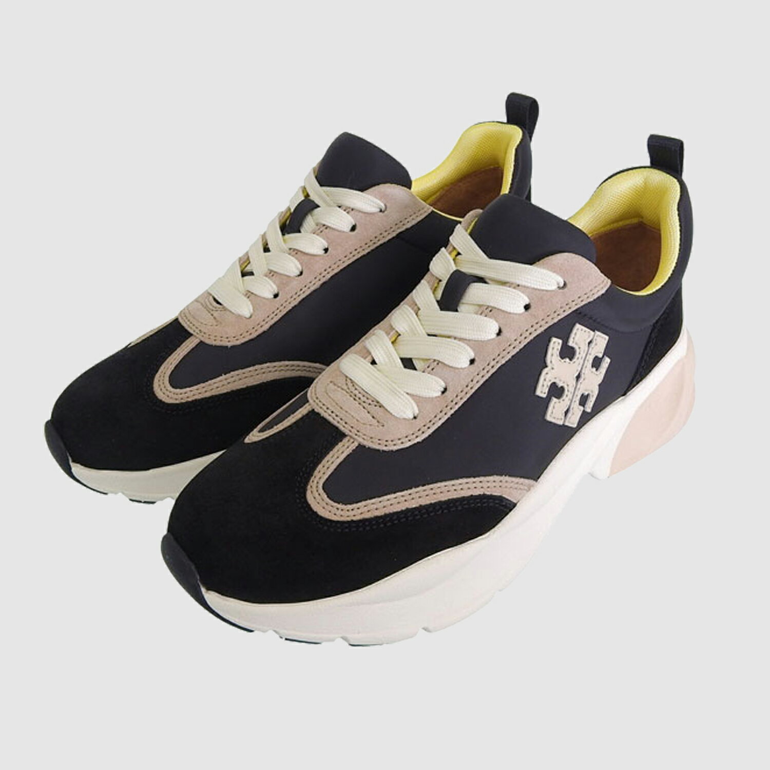 Rakuten - トリーバーチ 靴 レディース スニーカー アウトレット ナイロン×スエード ブラックマルチ GOOD LUCK TRAINER 83833-001 TORY BURCH