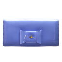 【全品5%OFFクーポン配布中】ヴィヴィアンウエストウッド 財布 Vivienne Westwood 二つ折り長財布 FIOCCO BOW レディース ACQUA ブルー 1032-acqua 母の日 早割