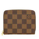 ルイヴィトン LOUIS VUITTON ショップ袋付き LV ブランド コインケース 小銭入れ 「ジッピー・コイン パース」 ダミエ キャンバス N63070...