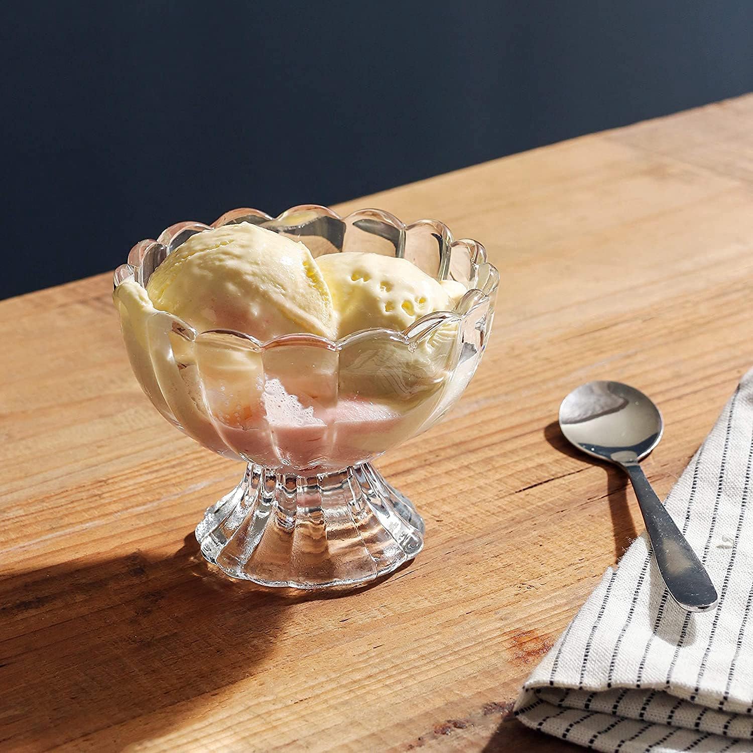 【送料無料】6個入り ガラス製デザートボウル/カップ-小型 透明 デザートカップ デザート サンデー アイスクリーム フルーツサラダ