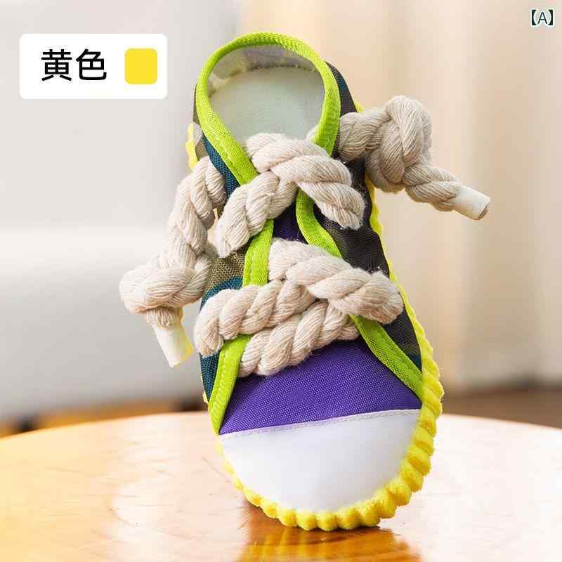 犬用　おもちゃ 犬の おもちゃ 結び目の ある スリッパ 噛みにくい 歯ぎしり 歯の 掃除 自己 娯楽の インタラクティブな 綱引き 身体的な エネルギー 消費 用品