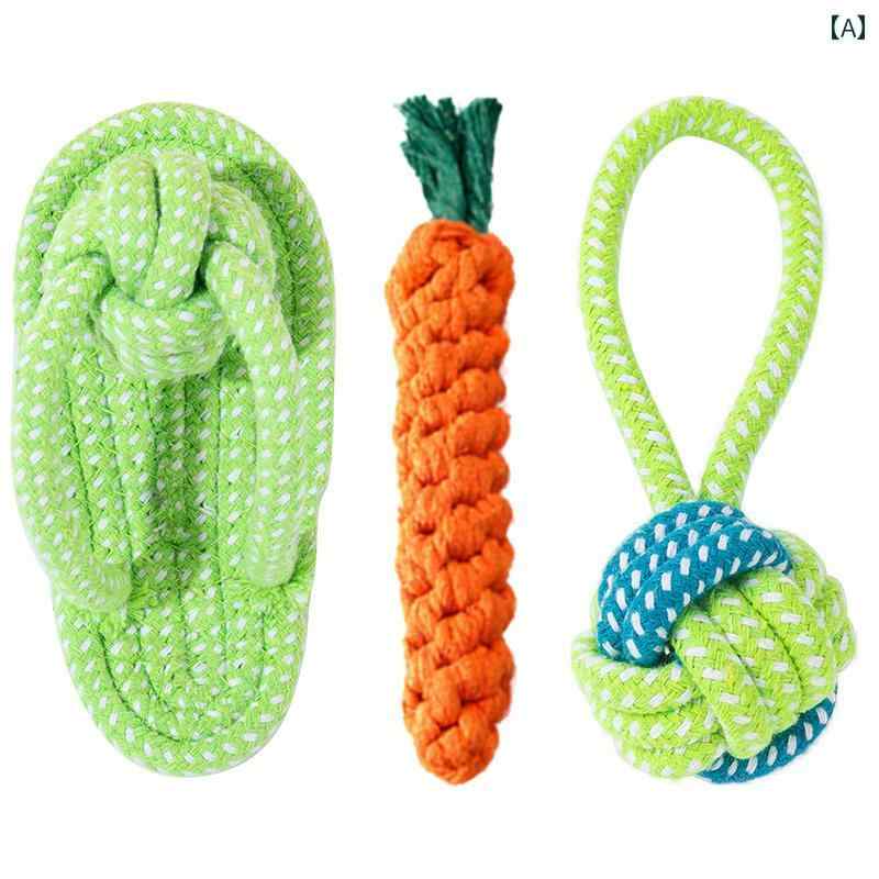 犬用　おもちゃ 犬の おもちゃ ロープ 噛みつき 防止 臼歯用 結び目 ボール 子犬用 噛む ラブラドール..